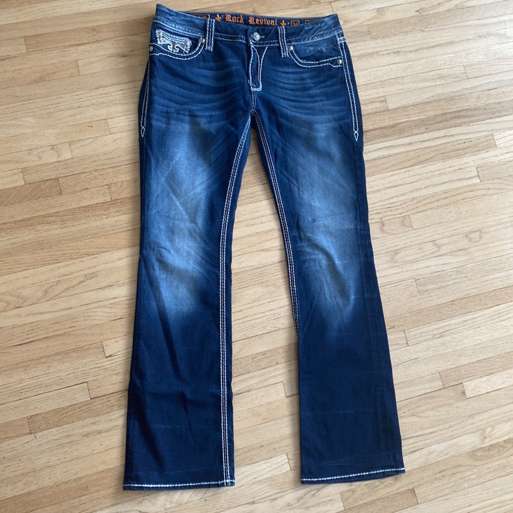 Rock revival womens jacklyn boot Jean sz 34 tall